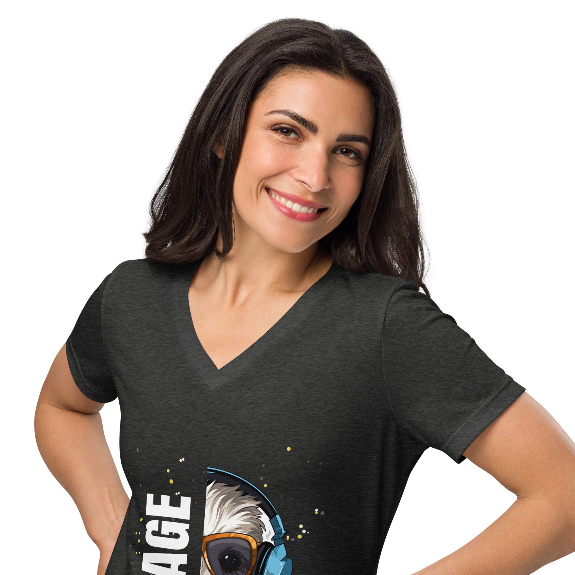 womens relaxed v neck t shirt dark grey heather front 2 66a7ec38d209a