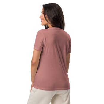 womens relaxed v neck t shirt heather mauve back 66a7ec38d7892