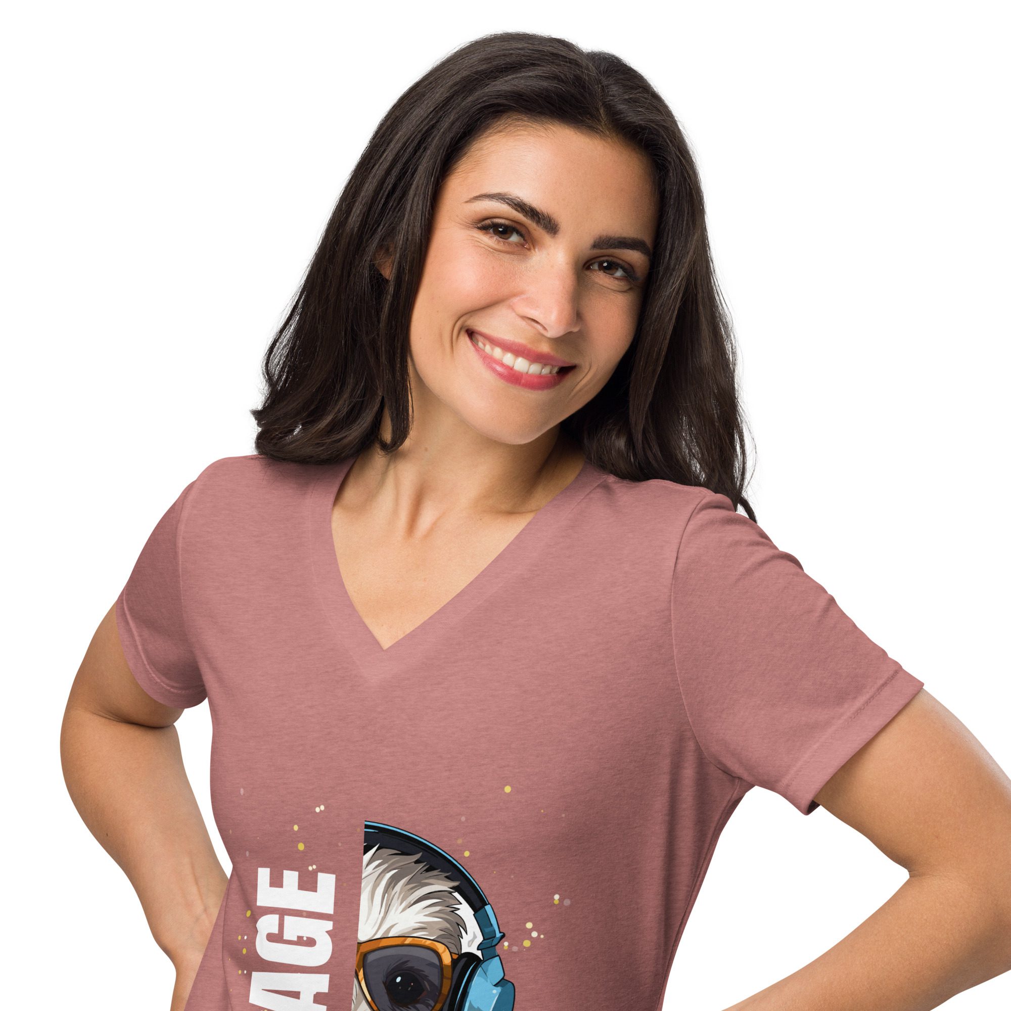 womens relaxed v neck t shirt heather mauve front 2 66a7ec38d684c
