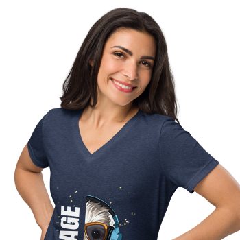 womens relaxed v neck t shirt heather navy front 2 66a7ec38d0cb8