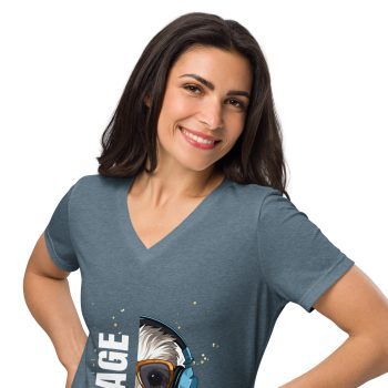womens relaxed v neck t shirt heather slate front 2 66a7ec38d47b3