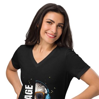 womens relaxed v neck t shirt solid black blend front 2 66a7ec38cfff2